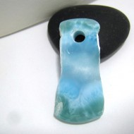 Larimar Stone Polished with drilled hole SB43a