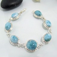 Yamir Bracelet 7 Larimar Stones Classic LC27