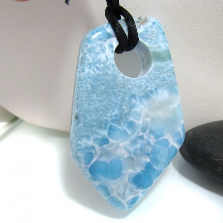 Larimar-Stone XXL Larimar Stone Polished with drilled hole SB148 10707 229,90 €