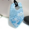 XXL Larimar Stone Polished with drilled hole SB148