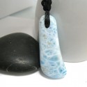 Larimar Stone Polished with drilled hole SB237a