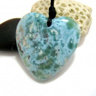 Larimar-Stone XL Larimar Stone Polished with drilled hole Heart 11461 189,90 €