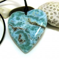 Larimar-Stone XL Larimar Stone Polished with drilled hole Heart HZ5 11487 189,90 €