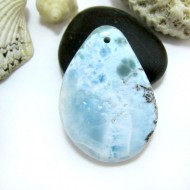 Larimar-Stone Larimar Stone Polished with drilled hole SB317a 11527 49,90 €