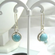 Boucles d'oreilles Larimar rond YO40 11690 Larimar-Stone 39,00 €