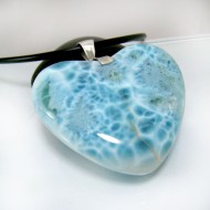 XXL Ларимар ювелирные изделия сердце HZ31 12058 Larimar-Stone