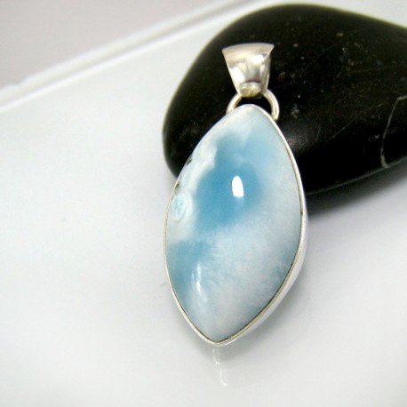 Larimar-Stone Larimar Anhänger Oval Navette OV47 12074 49,90 €