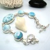 Larimar-Stone Larimar Armband Oval +4 fach Rund 12078 129,00 €